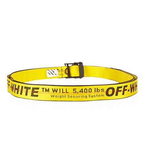 Off White Industrial Belt Unisex Yellow 6000 Flannels