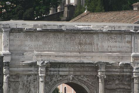 Inscription Arch Of Septimius Severus Rome Illustration World