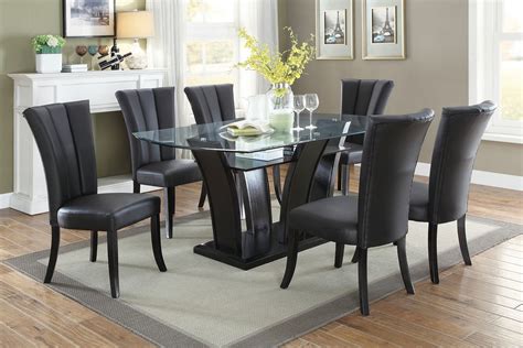 Browse our great prices & discounts on the best expandable tables kitchen room sets. CALISTA RECTANGULAR GLASS DINING SET PRODUCT | furniture ...