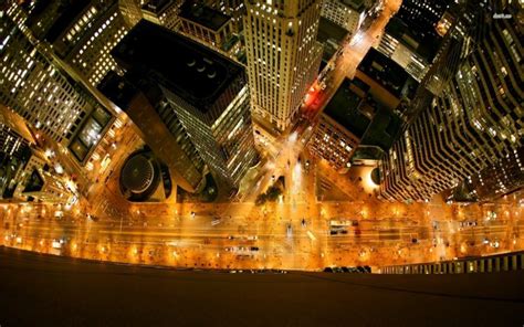 Hd City Street In Lights From Above Wallpaper Download Free 69363
