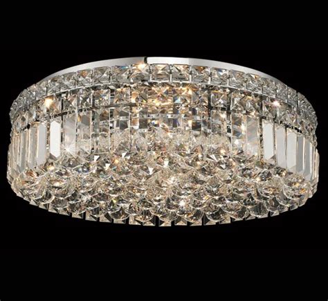 Paseo Collection 20″ Dia Large Crystal Flush Mount Ceiling Light