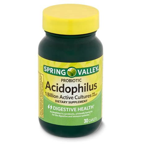 Spring Valley Probiotic Acidophilus Dietary Supplement 30 Count
