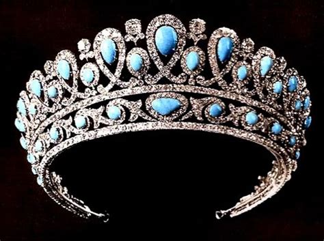 Antique Turquoise Tiara Russia 1890 Turquoises Diamonds Owned By