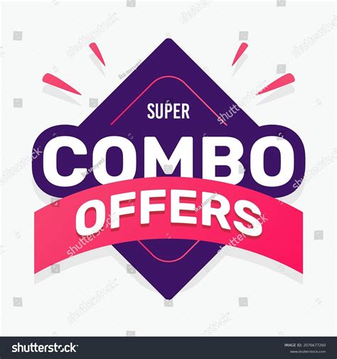 Combo Offers Labels Promotion Banner Stock Vector Royalty Free
