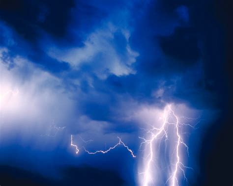 Wallpaper Storms Lightning Blue Lightning