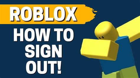 How To Sign Out Of Roblox On Pc Youtube