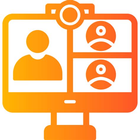Generic Flat Gradient Conference Call Icon