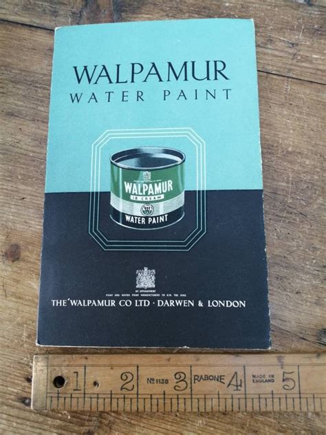 Rare Vintage Original Paint Colour Chart By Walpamur 1951 Etsy Australia