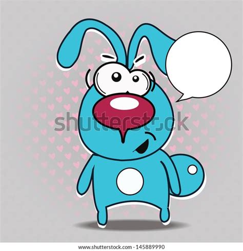 Vector Illustration Funny Cartoon Rabbit Stock Vector Royalty Free