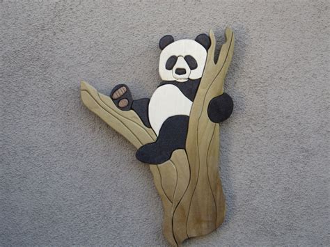 Panda Intarsia Etsy