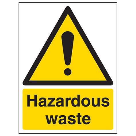 Hazardous Waste Portrait Safety Signs 4 Less