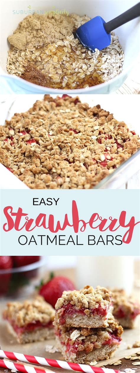 Easy Strawberry Oatmeal Bars Recipe Strawberry Oatmeal Bars