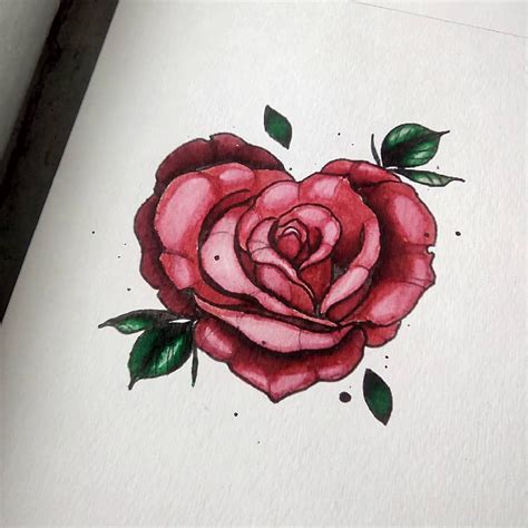 Rose flowers are magical and visually captivating given the adorable colors that they come with. Heart / rose | Roses drawing, Red rose tattoo, Flower drawing