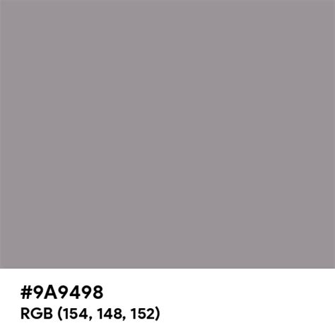 Aesthetic Gray Color Hex Code Is 9a9498