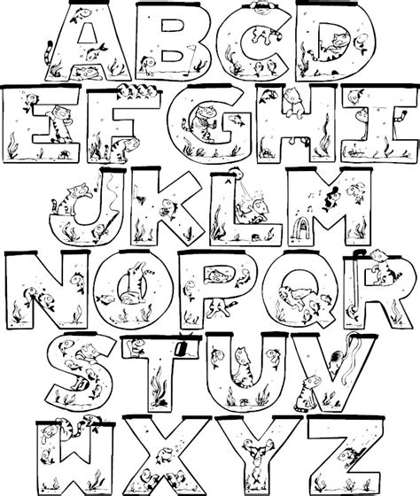 Full Alphabet Coloring Page