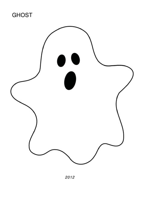halloween ghost template large printable