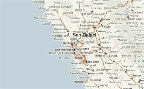Map Of San Rafael California World Map