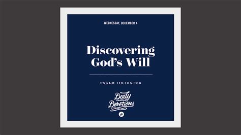 Discovering Gods Will Daily Devotion Youtube