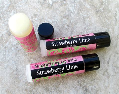 Strawberry Lime Lip Balm Moisturizing And Creamy Fruit Etsy