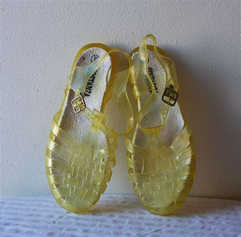 Vintage 80s Buttercup Yellow Jellies Womens Jelly Etsy Womens