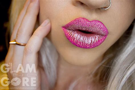 girly pink glitter barbie lips for more makeup looks and tutorials mykie