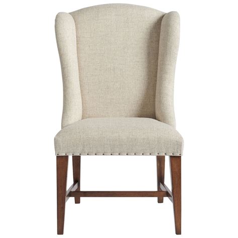 Blake Modern Classic Ivory Upholstered Nailhead Trim Wing Back Dining