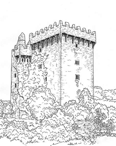 Blarney Castle Coloring Page Sketch Coloring Page