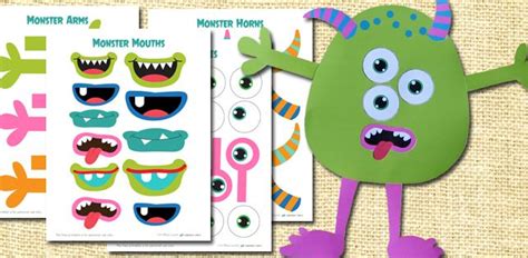 Build A Monster Printable Kit Free Printables Kids Learn Crafts