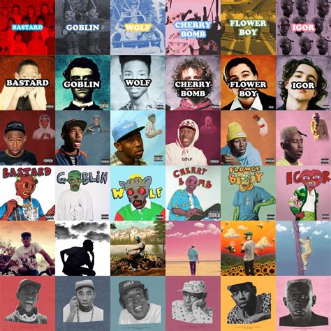 Every Tyler The Creator Album Cover In The Style Of Every Tyler The