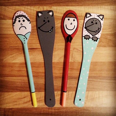 For other interesting stories for kids, browse though our huge collection of short stories here. Story spoons | Wooden spoon puppets, Red riding hood story ...