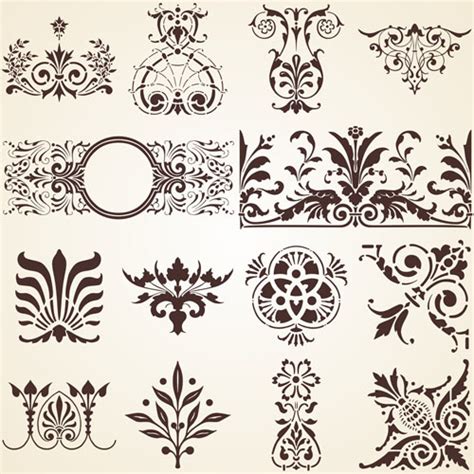 Vintage Royal Ornaments Design Elements Vector 03 Free Download