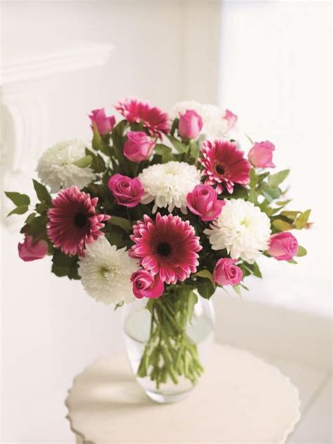 February Bouquet Marks And Spencer Pink Flower Arrangements Flower