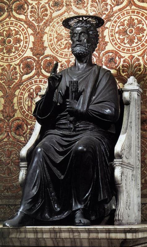 The Statue Of Saint Peter By Arnolfo Di Cambio