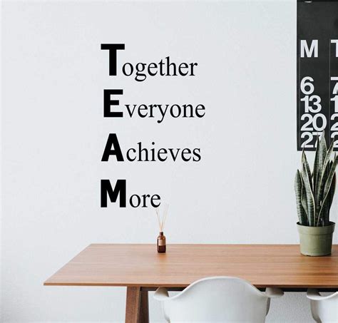 You should be proud of your achievement, and we look forward to your successes in the future. Teamwork Wall Decal Definition of TEAM Office Lettering | Office wall decals, Letter wall, Wall ...