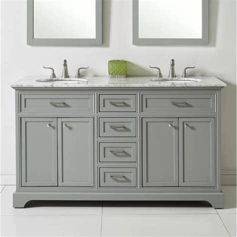 Americana 60 double bathroom vanity set, white. Darby Home Co Darry 60" Double Bathroom Vanity Set ...