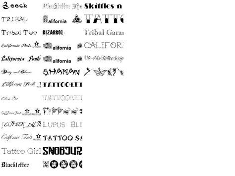 Tattoo Font Pack This Collection Contains 32 Free Tattoo Fonts