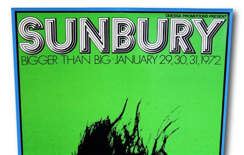 Rare 1972 Sunbury Music Festival Concert Poster Original Not A