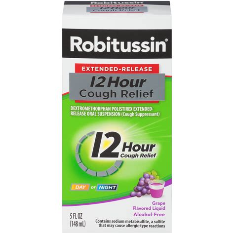 Robitussin Extended Release 12 Hour Cough Relief Grape Flavored Liquid