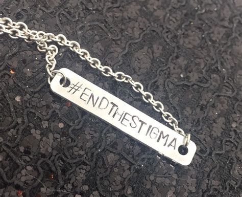 Mental Health Awareness Necklace End The Stigma Hand Stamped Etsy