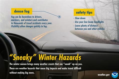 Winter Infographics Dense Fog Safety Tips Winter Driving