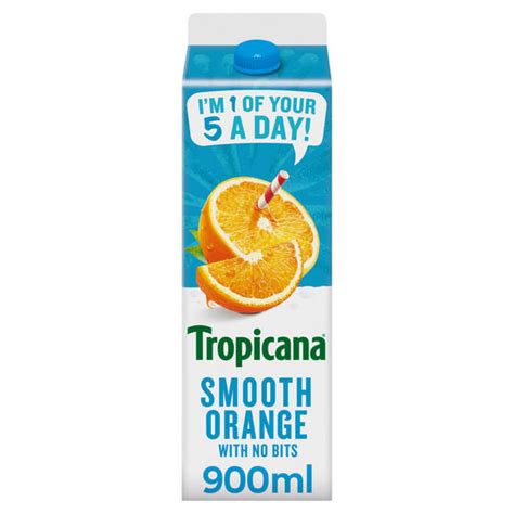 Tropicana Smooth Orange With No Bits 900ml Fruit Juice And Smoothies