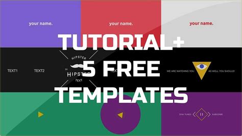 Title Animation After Effects Free Template - Resume Gallery