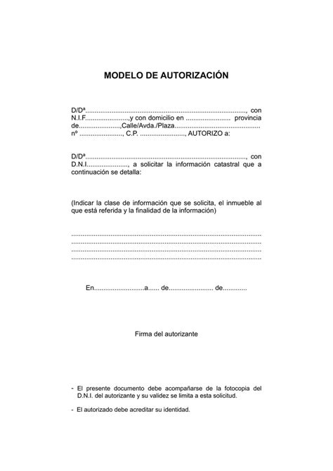 Modelo De Carta De Autorizacion Modelo Para Presentar Propuesta Para