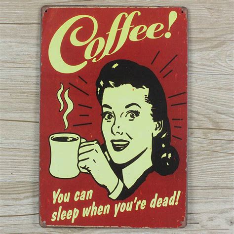 new arrivals coffee and sexy lady metal tin signs ua 0415 metal plaque home decor wall art craft