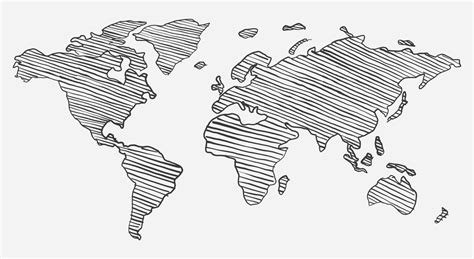 Scribble Sketch Of World Map 2272725 Vector Art At Vecteezy