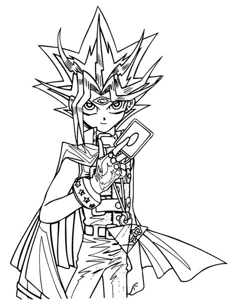 Awesome Yugi Muto Coloring Page Download Print Or Color Online For Free
