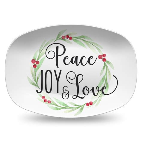 Merry Christmas Peace Joy And Love Platter Our Platter