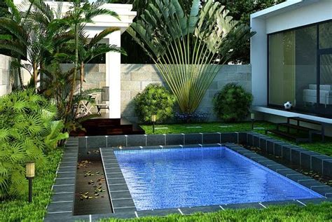 Desain kolam renang yang dikombinasikan dengan gaya kontemporer ini sangat cocok untuk diterapkan pada rumah bergaya modern. Desain Kolam Renang Kecil Modern Terbaru | Desain Properti ...
