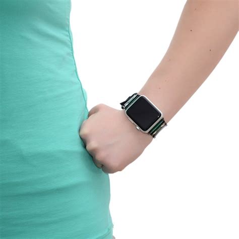 Mend your old items with interchangeable straps. Apple Watch Band - Green Leather | PN0332AW | at ...