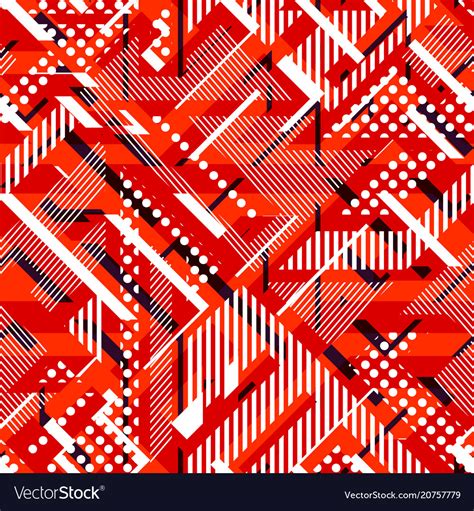 Red Geometric Seamless Pattern Royalty Free Vector Image